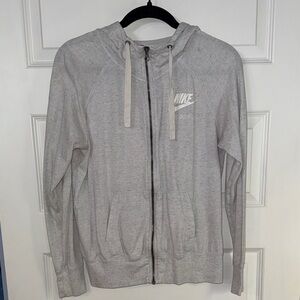 Nike Light Gray Full-Zip Hoodie